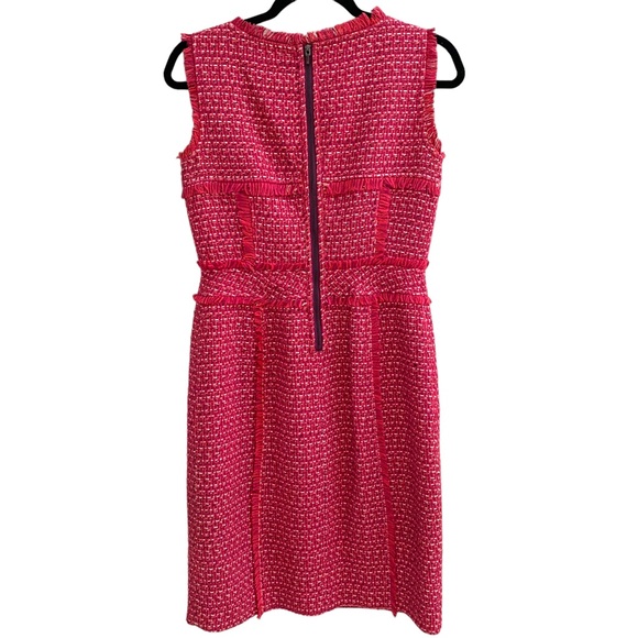 Tory Burch Women’s Petula Merlot Tweed Fringe Sleeveless Sheath Dress size 2 - Picture 5 of 12